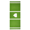 Baseball Softball Hitting Batting Mat, 10' x 3.8' Indoor/Outdoor Softball Mat, Lined & Foam Backing Anti-Slip Anti-Fade Softball Training Aid, Portable Practice Mat with Tightening Rope, Green