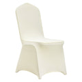 Stretch Spandex Folding Chair Covers, Universal Fitted Chair Cover, Removable Washable Protective Slipcovers, for Wedding, Holiday, Banquet, Party, Celebration, Dining (100PCS Ivory White)