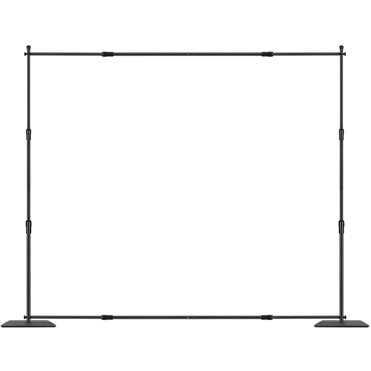 10ft x 10ft Pipe and Drape Kit, Heavy Duty Backdrop Stand with Carbon Steel Base, Adjustable Backdrop Support with 6 Clamps and A Carry Bag for Wedding, Party, Event, Photography, and Exhibition