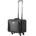 Rolling Makeup Train Case Large Storage 3 Tiers, Convenient Carry With Handle, Wheels, Strap, Professional Makeup Storage Organizer Box Make Up Carrier Waterproof Oxford, Black