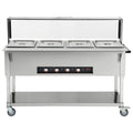 4-Pan Commercial Food Warmer, 4 x 20.6QT Electric Steam Table, 2000W Professional Buffet Catering Food Warmer with Acrylic Sneeze Guard, Food Grade Stainless Steel Server for Party Restaurant