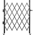 Single Folding Security Gate, 5.1'H x 5.9'W (61 x 71 inch)Folding Door Gate, Steel Accordion Security Gate, Flexible Expanding Security Gate, 360° Rolling Barricade Gate, Scissor Gate