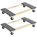 Furniture Dolly, 1000 lbs Each Load Capacity, 2 Packs, 18" x 30", 8 x 3" PP Swivel Casters, Heavy Duty Hardwood Furniture Moving Dolly, Mover's Dolly, Moving Cart with Wheels for Heavy Furniture