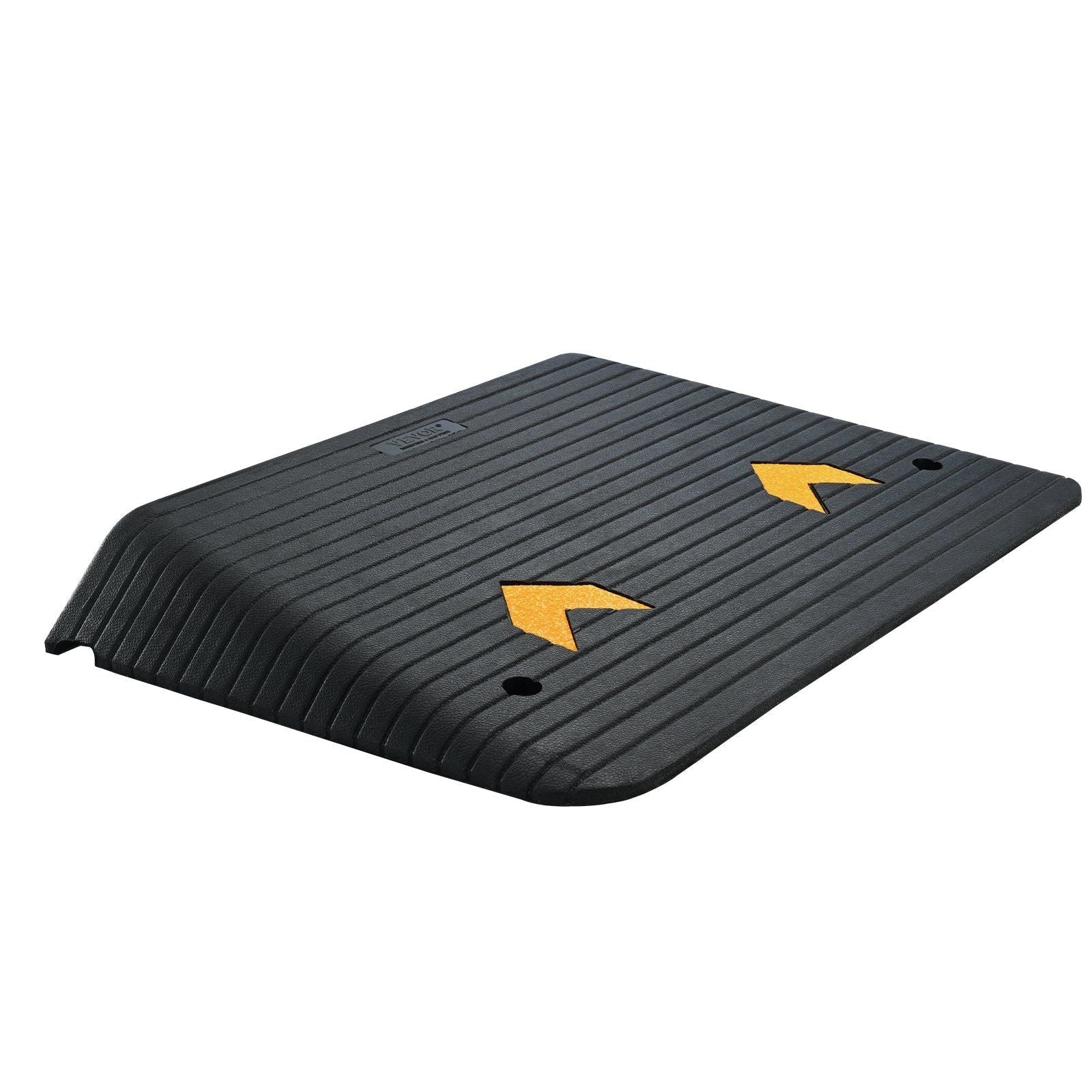 Rubber Threshold Ramp, 4" Rise Wheelchair Ramp Doorway, Recycled Rubber Power Curb Ramp Rated 33069 Lbs Load Capacity, Non-Slip Textured Surface Rubber Ramp for Wheelchair Car Scooter