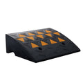 Rubber Curb Ramp 6" Rise Height Sidewalk Curb Ramp, 14.6" Width 19.3" Length Driveway Ramp for Curb, 15T Heavy Duty Rubber Ramp for Forklifts, Trucks, Buses, Cars, Wheelchairs, Bikes