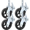 4 Pack Scaffolding Caster Wheels 8 x 2 Inch with Dual Locking Rubber Swivel Caster 360 Degrees Heavy Duty Casters 1100LBS Capacity per Wheel