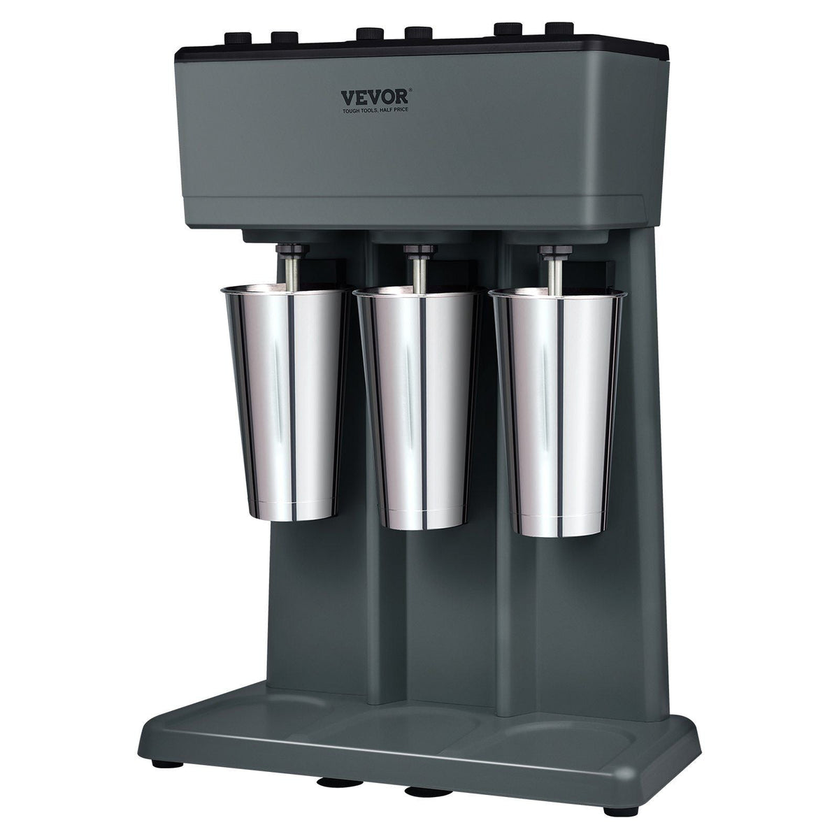 Milkshake Maker, 375W x 3 Electric Milkshake Machine, Triple Heads Drink Mixer Blender Machine, 3-Speed Milkshake Mixer with 3 x 820 ml Stainless Steel Cups, for Commercial and Home
