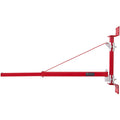 Electric Hoist Support Arm, 1320 lbs Max Load Capacity, Electric Hoist Holder Swing Arm with Pole, Steel Hoist Frame, 180° Swivel Scaffold Hoist Lifting Arm, Winch Hoist Arm for Workshop, Garage