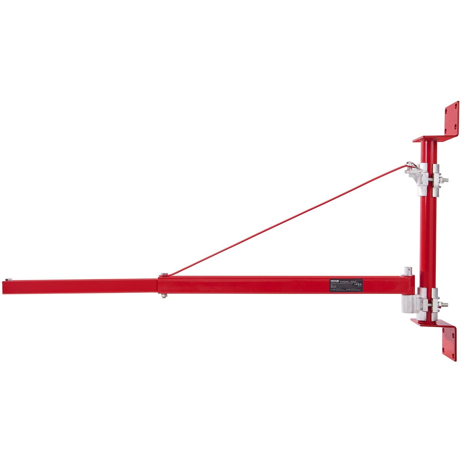 Electric Hoist Support Arm, 1320 lbs Max Load Capacity, Electric Hoist Holder Swing Arm with Pole, Steel Hoist Frame, 180° Swivel Scaffold Hoist Lifting Arm, Winch Hoist Arm for Workshop, Garage