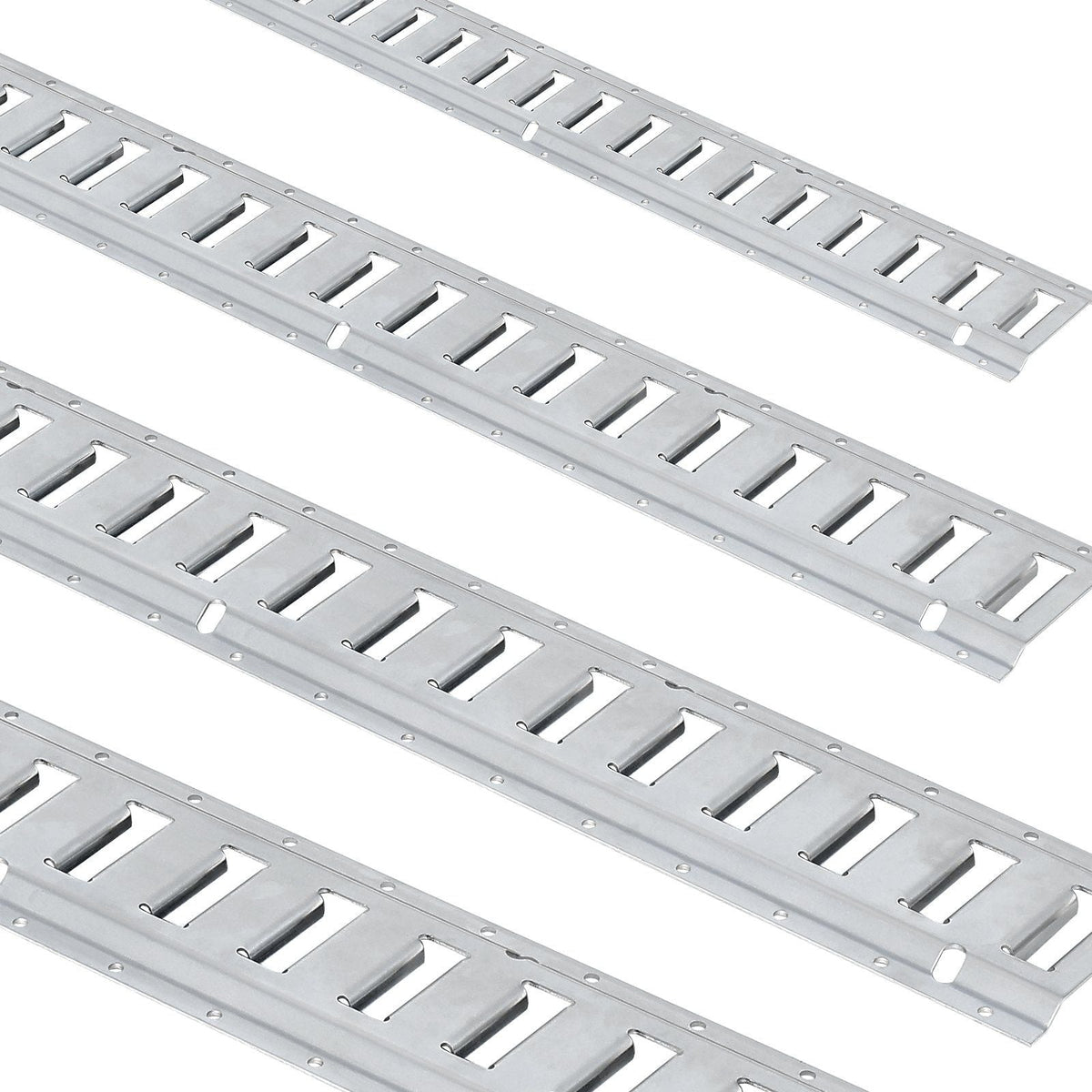 E Track Tie-Down Rail Kit, 24PCS 5' E-Tracks Set Includes 8 Steel Rails & 8 O-Ring Anchors & 8 Tie-Offs with D-Ring, Versatile Securing Accessories for Cargo Motorcycles Bikes, 2000 lbs Load