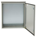 Electrical Enclosure, 24x24x8in, Tested to UL Standards NEMA 4 Outdoor Enclosure, IP65 Waterproof & Dustproof Cold-Rolled Carbon Steel Hinged Junction Box for Outdoor Indoor Use, with Rain Hood