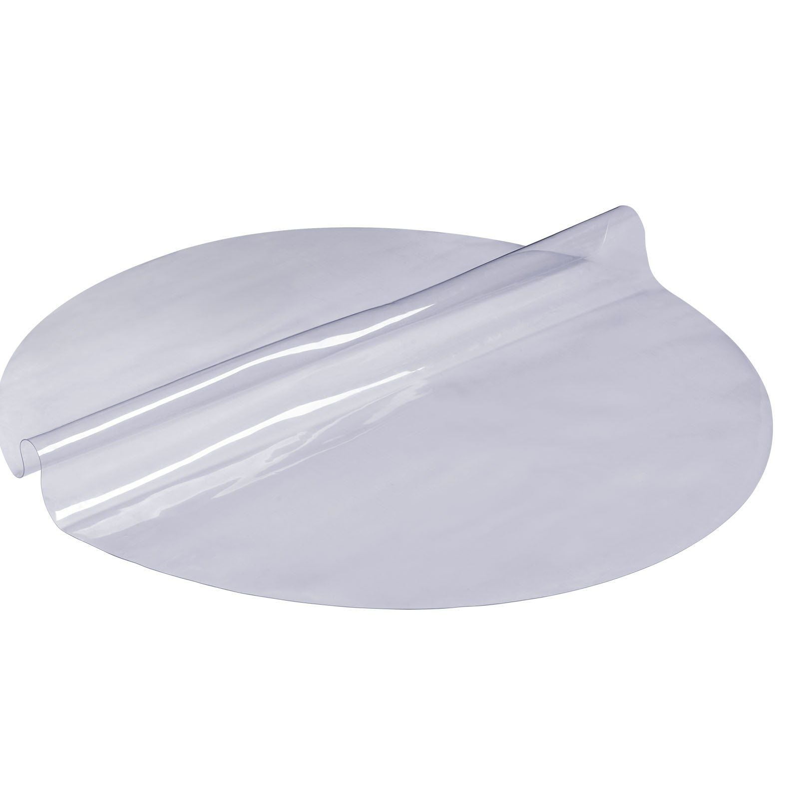 Clear Table Cover Protector, 48 inch/1230 mm Round Table Cover, 1.5 mm Thick PVC Plastic Tablecloth, Waterproof Desktop Protector for Writing Desk, Coffee Table, Dining Room Table
