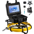 Sewer Camera, 150FT, 9" Screen Pipeline Inspection Camera with DVR Function & 8 GB SD Card, Waterproof IP68 Borescope w/LED Lights, Industrial Endoscope for Home Wall Duct Drain Pipe Plumbing