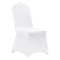 Stretch Spandex Folding Chair Covers, Universal Fitted Chair Cover, Removable Washable Protective Slipcovers, for Wedding, Holiday, Banquet, Party, Celebration, Dining (150PCS White)