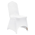 Stretch Spandex Folding Chair Covers, Universal Fitted Arched Front Cover, Removable Washable Protective Slipcovers, for Wedding, Holiday, Banquet, Party, Celebration, Dining (50PCS White)