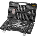 Tap and Die Set, 116-Piece Include Metric and SAE Size, Bearing Steel Taps and Dies, Essential Threading Tool for Cutting External Internal Threads, with Complete Accessories and Storage Case