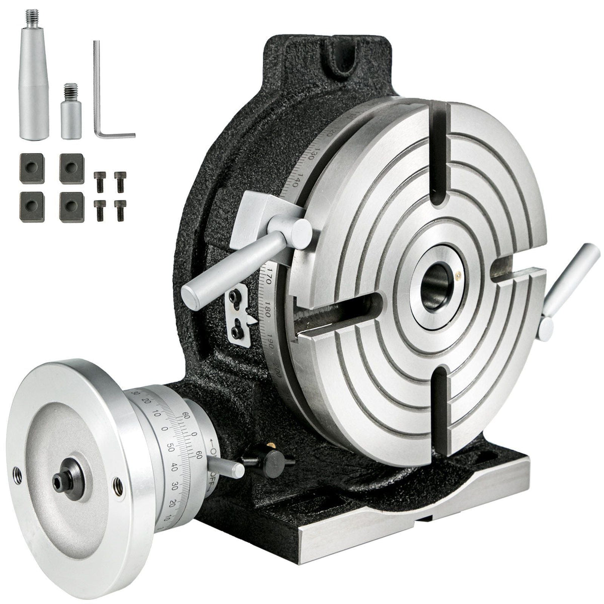 Rotary Table 8 Inch Horizontal Vertical HV8 Precision 3MT Milling Drilling Machine Vernier Reading Milling Drilling Boring
