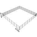 Pool Fence, 4 x 96 FT Pool Fences for Inground Pools, Removable Child Safety Pool Fencing, Easy DIY Installation Swimming Pool Fence, 340gms Teslin PVC Pool Fence Mesh Protects Kids and Pets