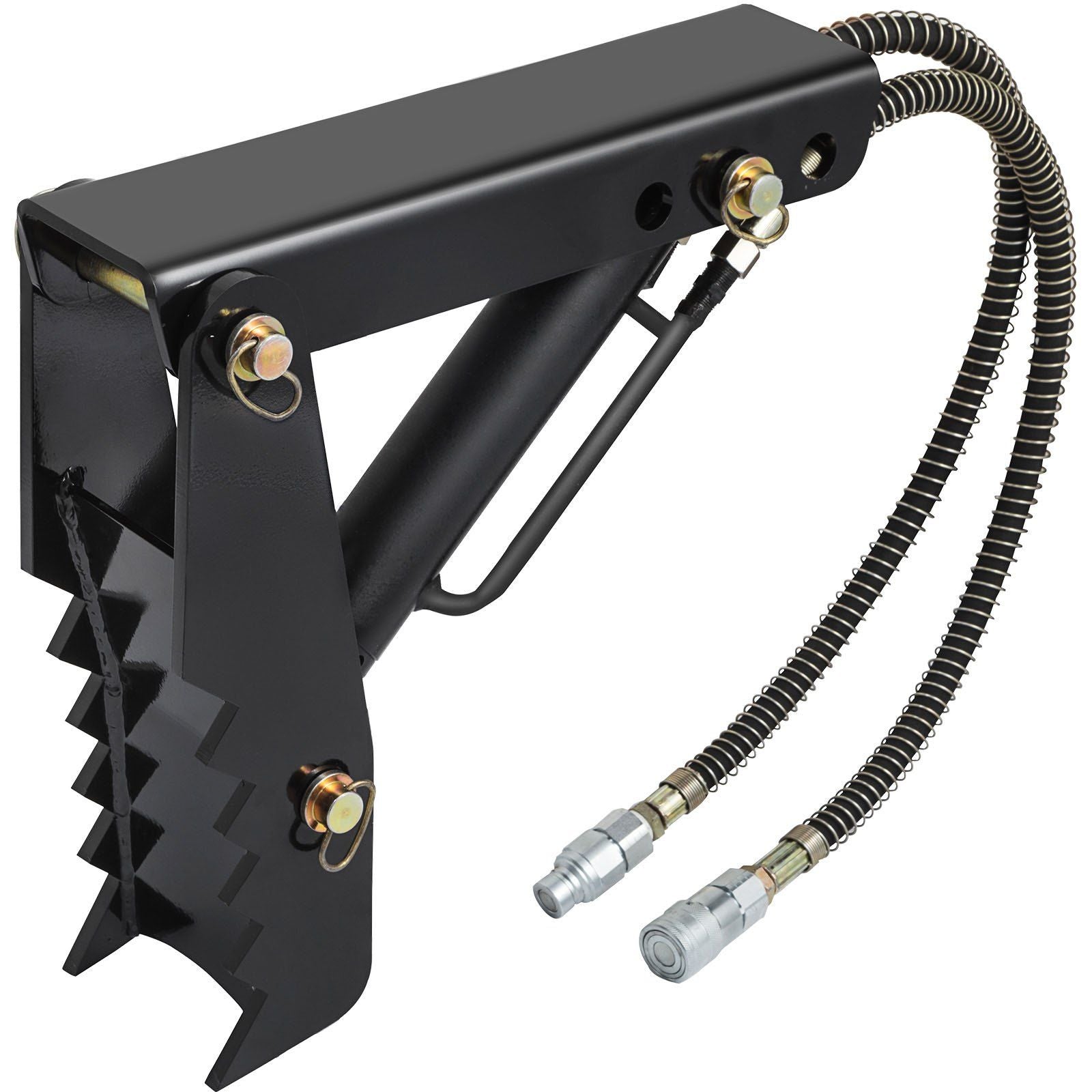 18" Hydraulic Backhoe Thumb, 1/2" Thickness Heavy Duty Excavator Thumb, Black Steel Weld On Thumb Attachments with Hydraulic Cylinder, Mechanical Hydraulic Thumb for Backhoe/Excavator