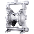 Air Operated Double Diaphragm Pump, 44GPM, Max 115PSI Air Waste Oil Pneumatic Transfer Pump with 2 Extra Diaphragms, 1-1/2 inch Inlet & Outlet Aluminum Alloy Diaphragm Pump for Diesel Grease Oil
