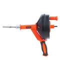 Drain Auger 25Ft, Plumbing Snake with Drill Attachment, Plumbers Snake Drain Clog Remover for Kitchen Bathroom Shower Sink with Protective Hose and Gloves