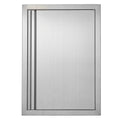 BBQ Access Door, 17W x 24H Inch Single Outdoor Kitchen Door, Stainless Steel Flush Mount Door, Wall Vertical Door with Recessed Handle, for BBQ Island, Grilling Station, Outside Cabinet