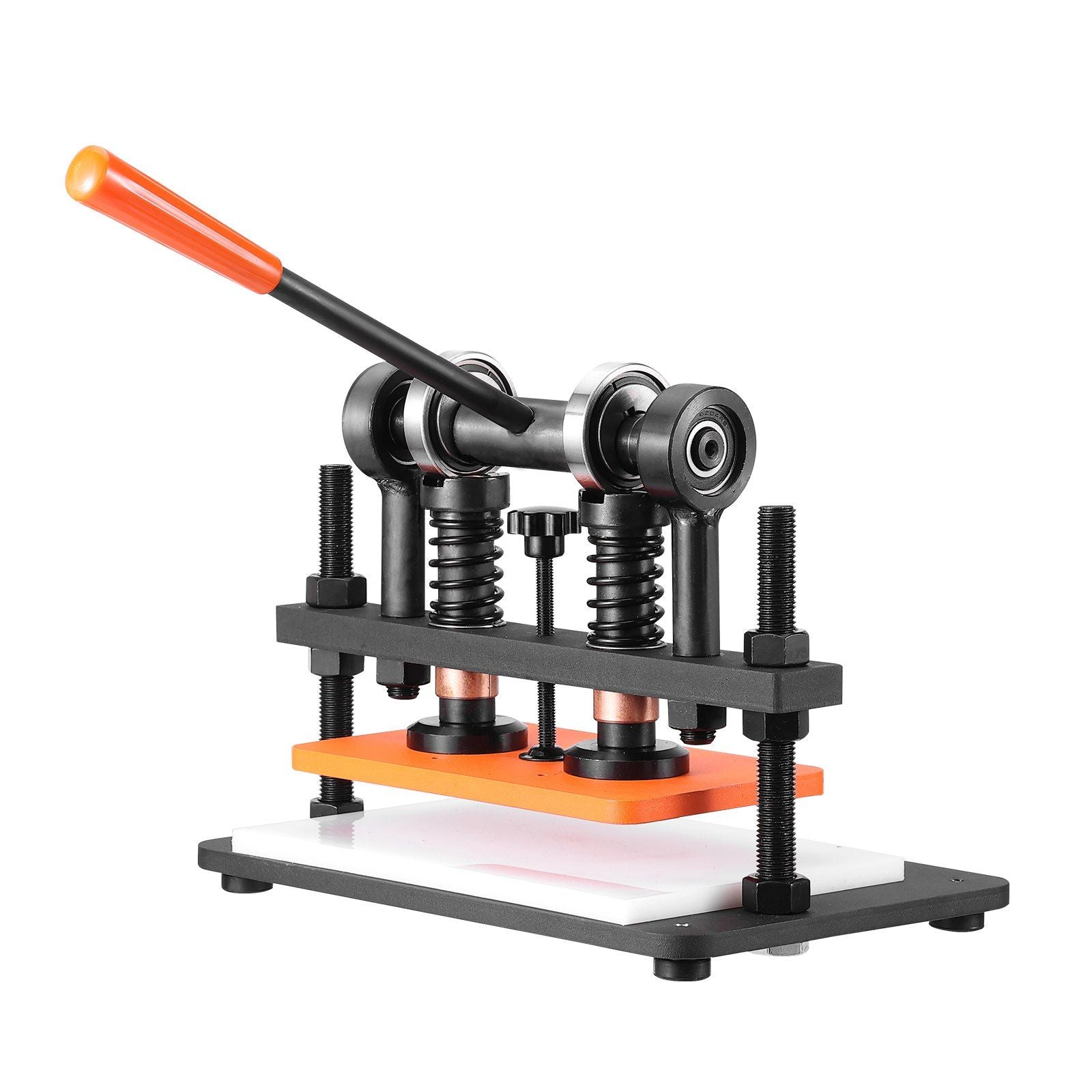 Leather Cutting Machine, 10.2 x 5.9 in Embossing Plate Manual Die Cutter, 0.47 in Pressure Stroke Dual Guide Shafts Die Cut Machine, Leather Embossing Machine for Various of Materials