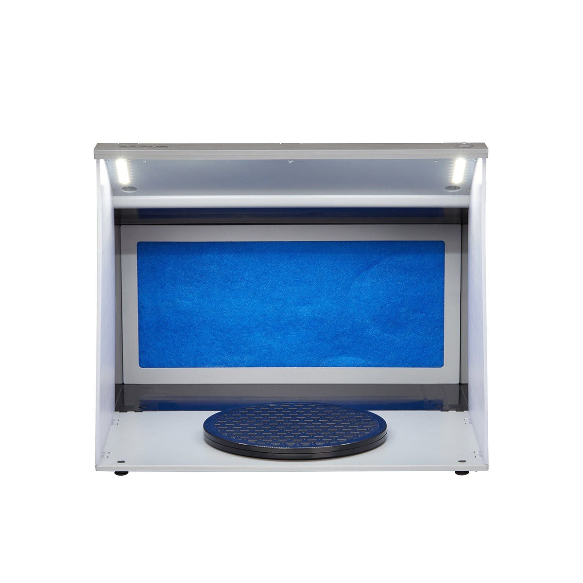 Airbrush Spray Booth, Portable Hobby Airbrush Paint Spray Booth Kit with 4 LED Light, Powerful Dual Exhaust Fans, Turntable and 6 ft Extension Hose, for Painting Models, Arts, Crafts, Cakes