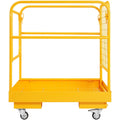 Forklift Safety Cage, 1200 lbs Load Capacity, 36 x 36 inches Folding Forklift Work Platform with Lockable Swivel Wheels, Drain Hole & Device Chain, Holds 1 to 2 Adults, Perfect for Aerial Work