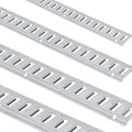 E Track Tie-Down Rail Kit, 34PCS 5FT E-Tracks Set Includes 8 Steel Rails & 2 Single Slot & 8 O Rings & 8 Tie-Offs w/D-Ring & 8 End Caps, Securing Accessories for Cargo, Motorcycles, and Bikes