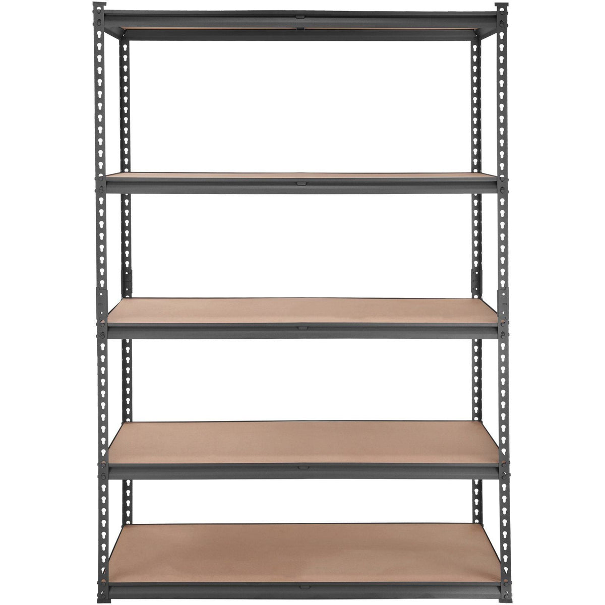 Storage Shelving Unit, 5-Tier Adjustable, 2000 lbs Capacity, Heavy Duty Garage Shelves Metal Organizer Utility Rack, Black, 18" D x 48" W x 72" H for Kitchen Pantry Basement Bathroom Laundry