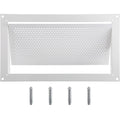 Flood Vent, 8" Height x 16" Width x 2" Depth Foundation Flood Vent,to Reduce Foundation Damage and Flood Risk, White, Wall Mounted, for Crawl Spaces, Garages & Full Height Enclosures