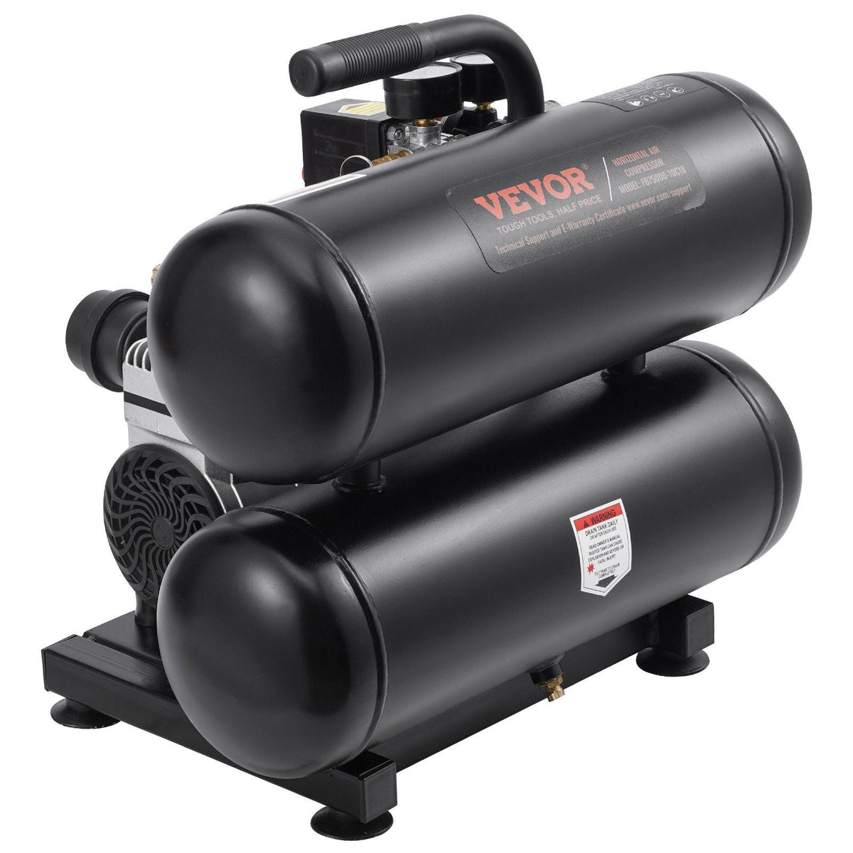 Air Compressor Compact Portable Oil Free Compressor 4.6 Gallon 90 PSI