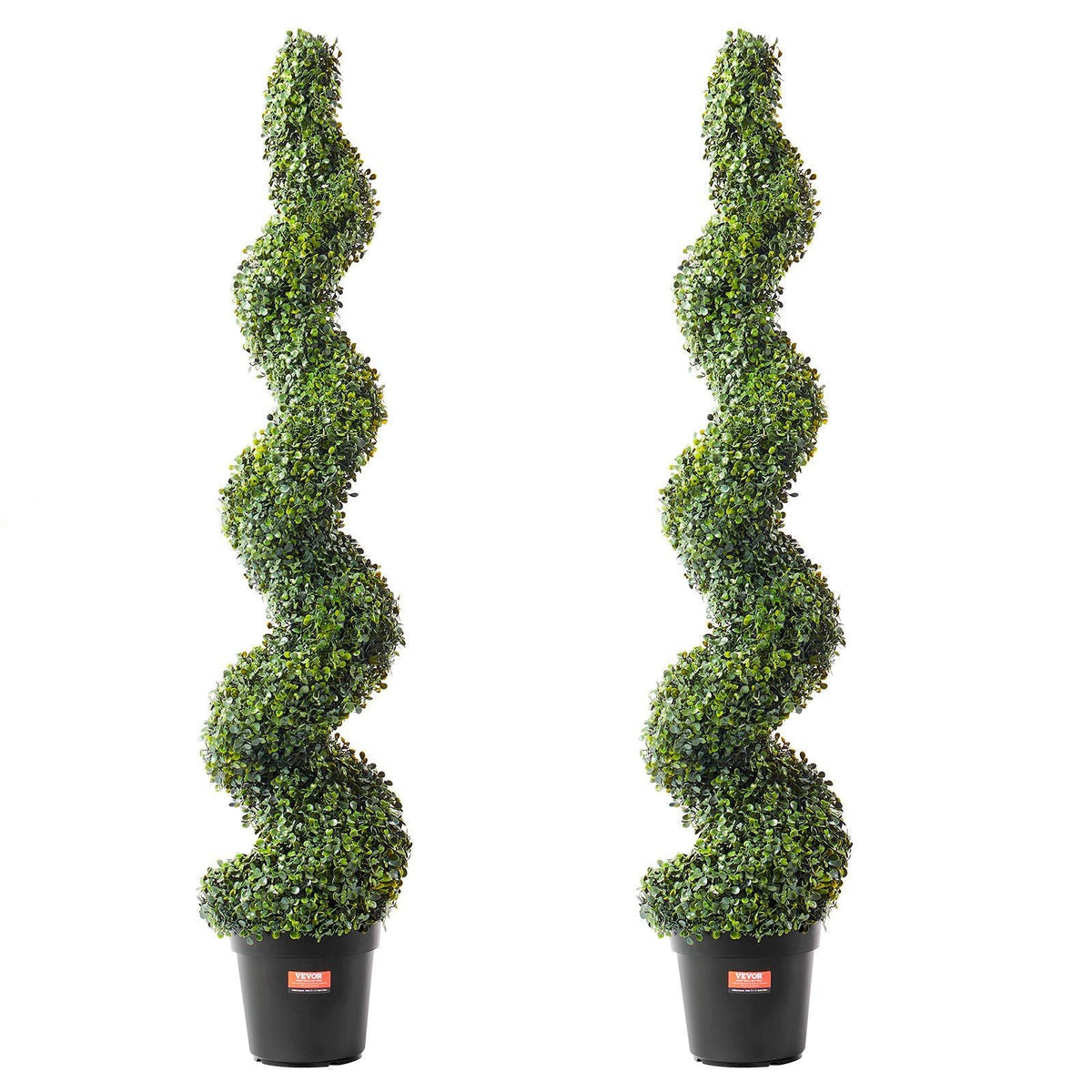 2 Pack 5' Artificial Boxwood Topiary Tree Faux Plant UV Decor In/Outdoor