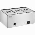 Commercial Electric Food Warmer 3-Pan Countertop Buffet 17.4QT Bain Marie