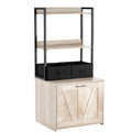 Cat Litter Box Enclosure Litter Box Furniture Hidden 2 Shelves & 2 Baskets