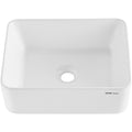 Modern Ceramic Vessel Sink 16" x 12" Bathroom Vanity Bowl Countertop White