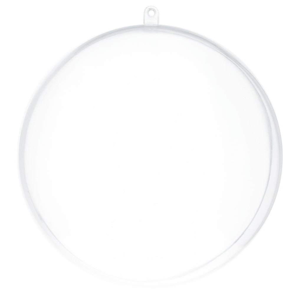 5.5-Inch DIY Fillable Clear Plastic Christmas Ball Ornament