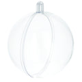 Openable Fillable Clear Plastic Christmas Ball Ornament DIY Craft 3 Inches