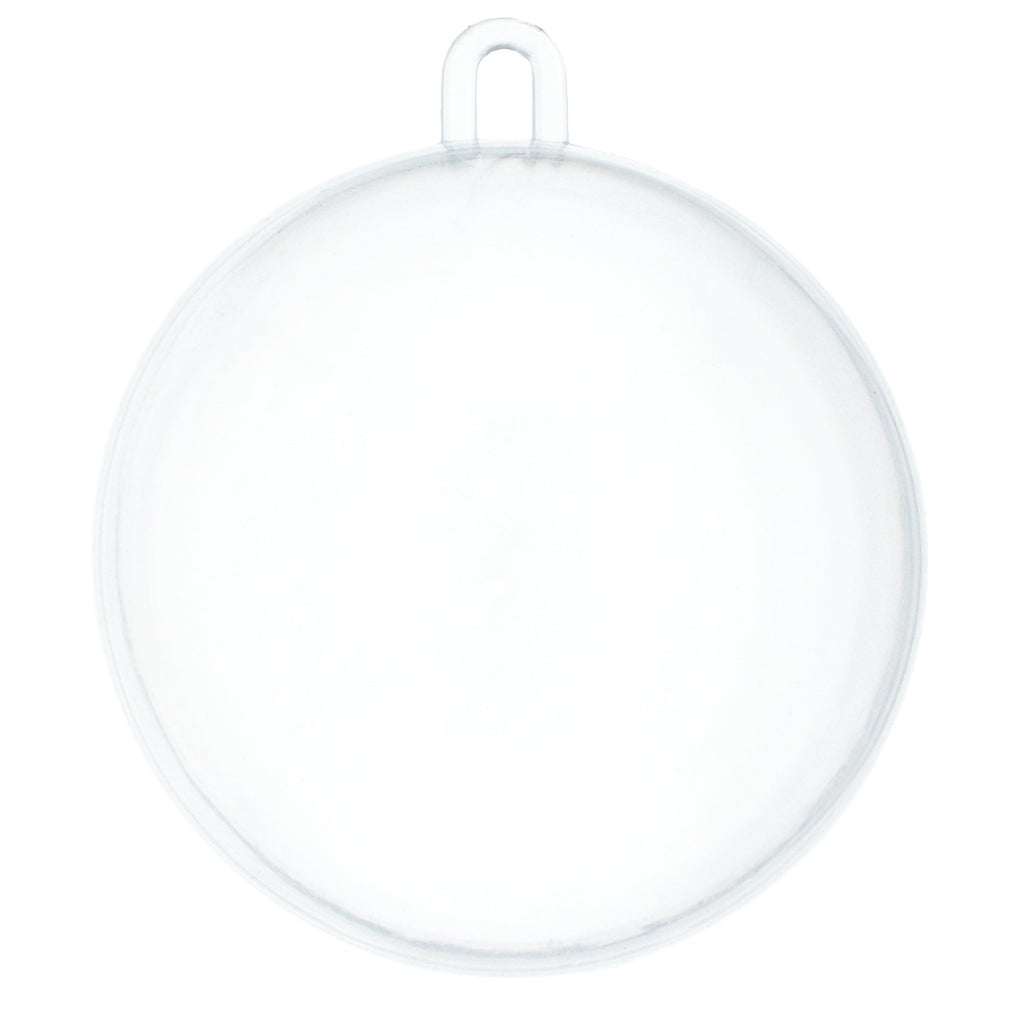 Openable Fillable Clear Plastic Christmas Ball Ornament DIY Craft 3 Inches