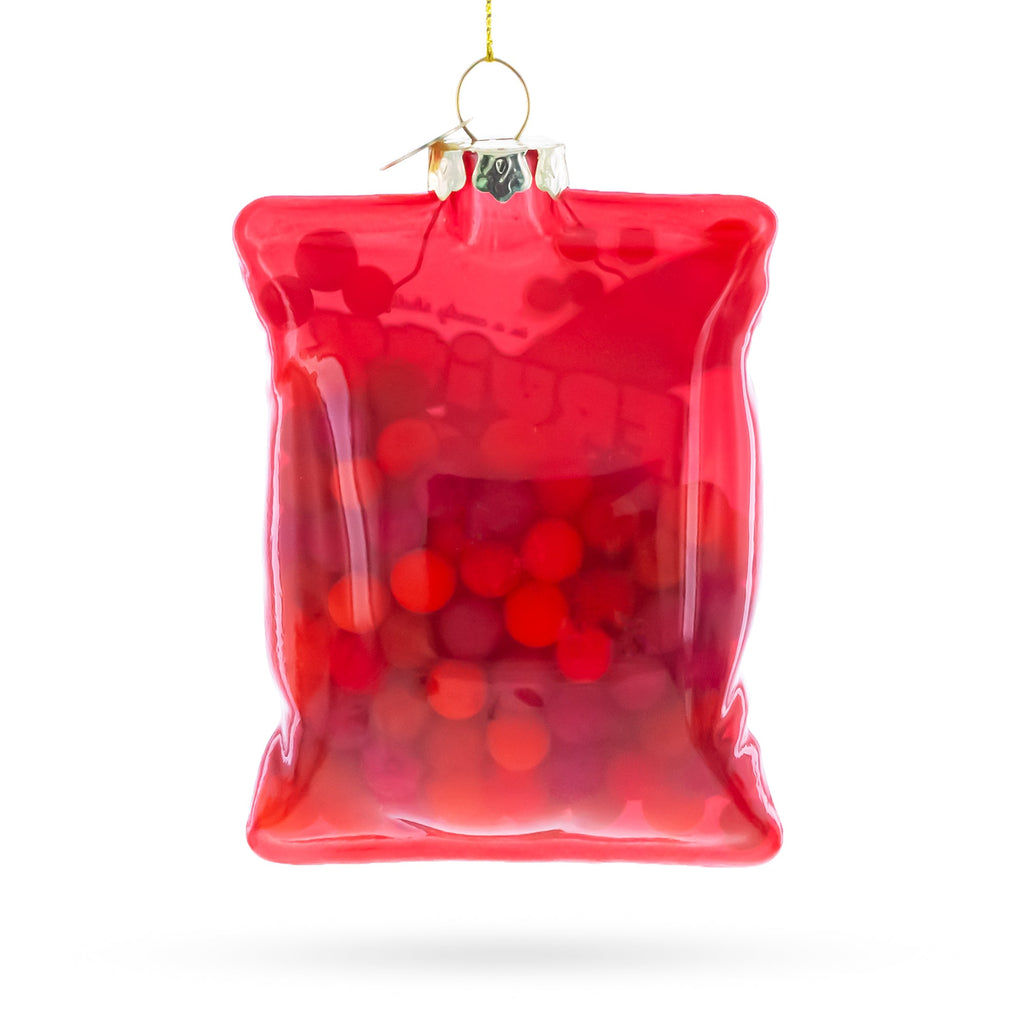 Fruity Chews Bag with Multicolor Candy Glass Christmas Ornament
