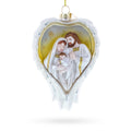 Sacred Holy Family Nativity Glass Christmas Ornament