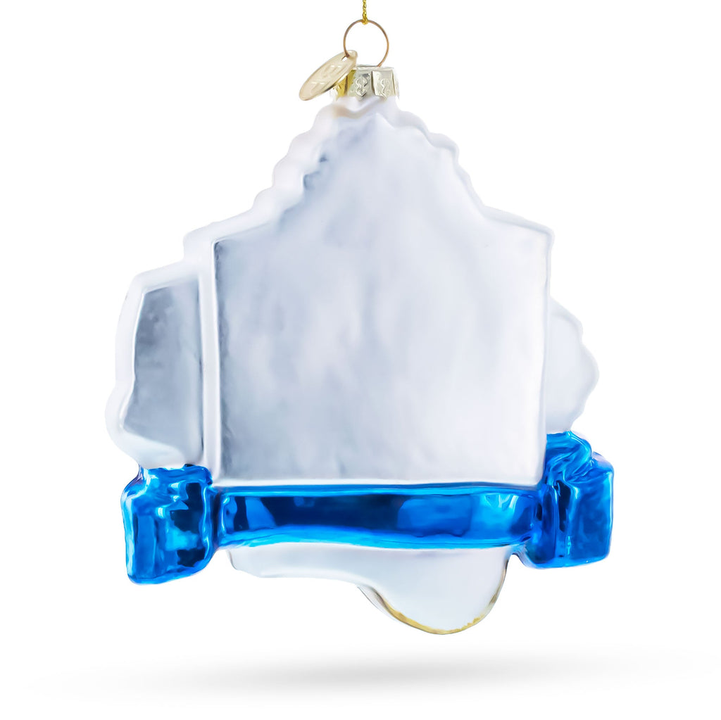 Landmarks and Symbols of Greece Glass Christmas Ornament