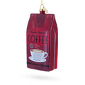 Organic Coffee Bag Glass Christmas Ornament