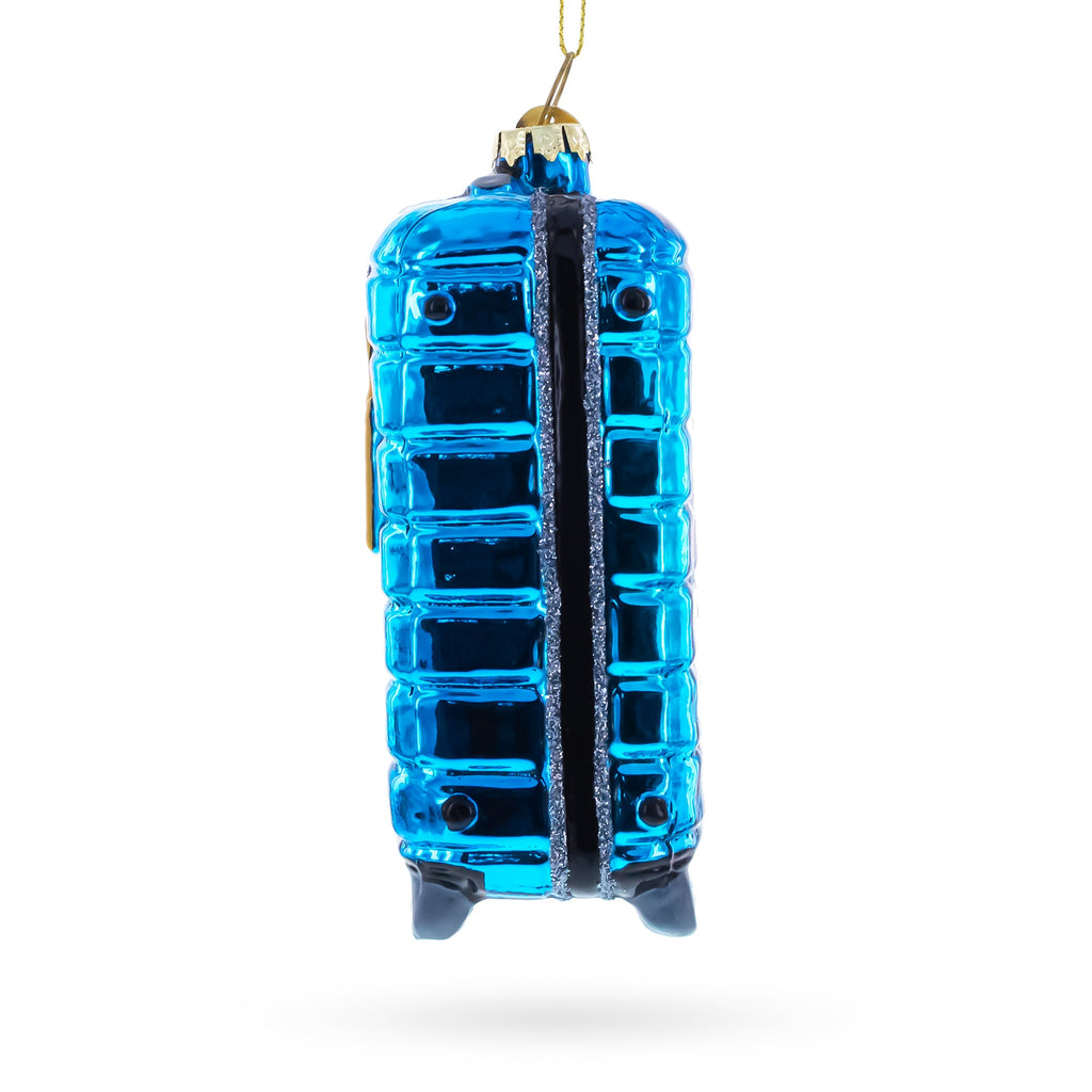 Hawaii Travel Suitcase Glass Christmas Ornament
