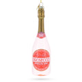 Sparkling Prosecco Bottle Glass Christmas Ornament
