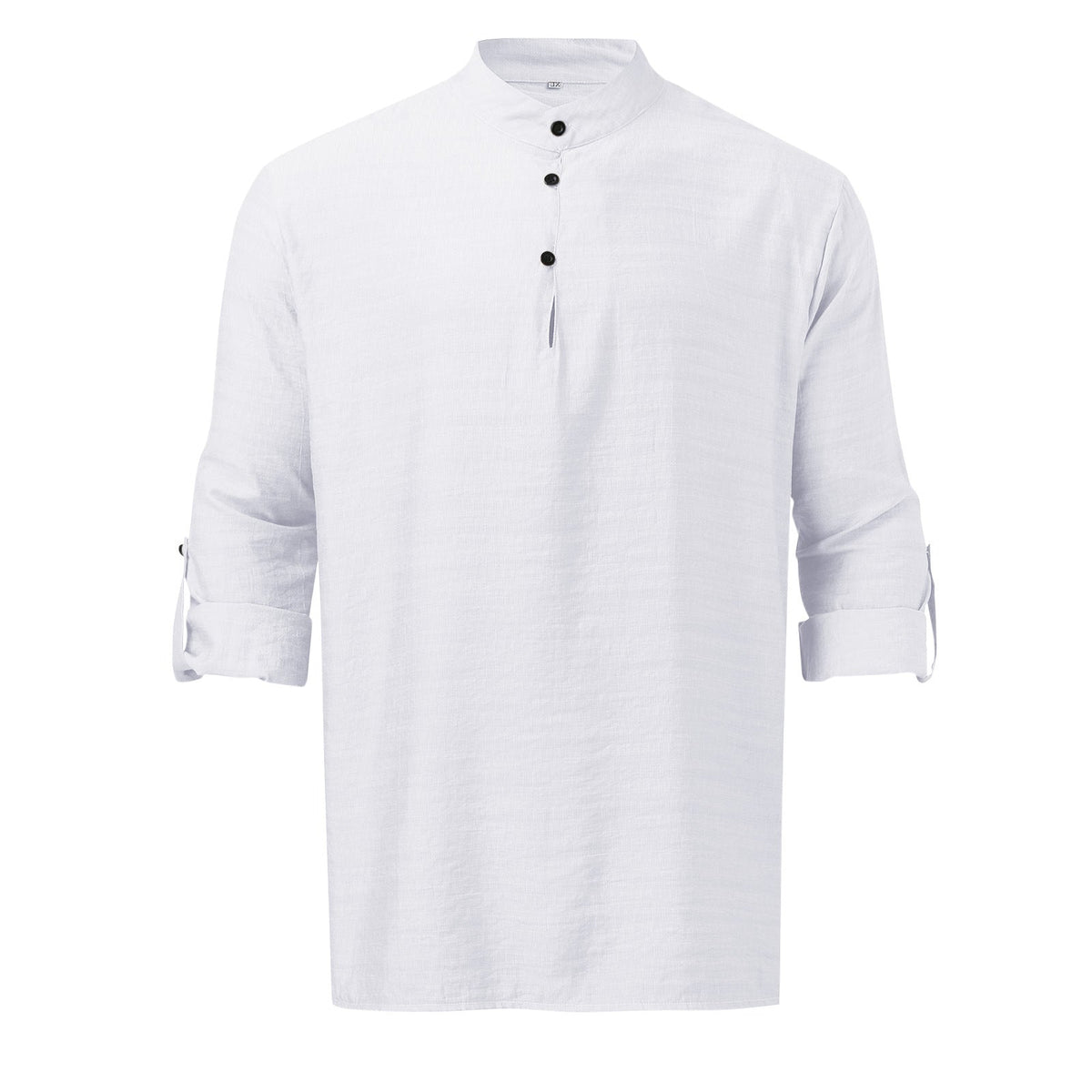 Men's Full Size Half Button Long Sleeve Shirt Plus Size