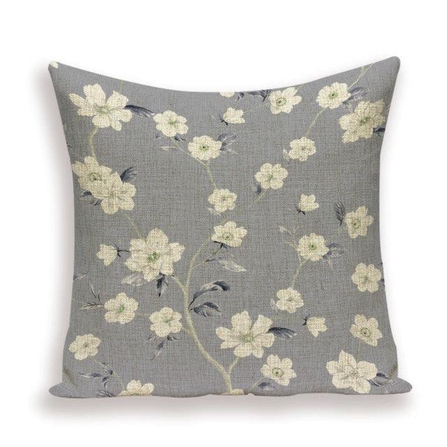 Decorative Plant Flower Throw Pillow Cover Soft Linen Cushion Cover For Living Room Couch Sofa Patio Outdoor Home Decor  Decorative Plant Flower Throw Pillow Covers For Couch Sofa Bed Modern Quality Design Cushion Cover 45x45cm
