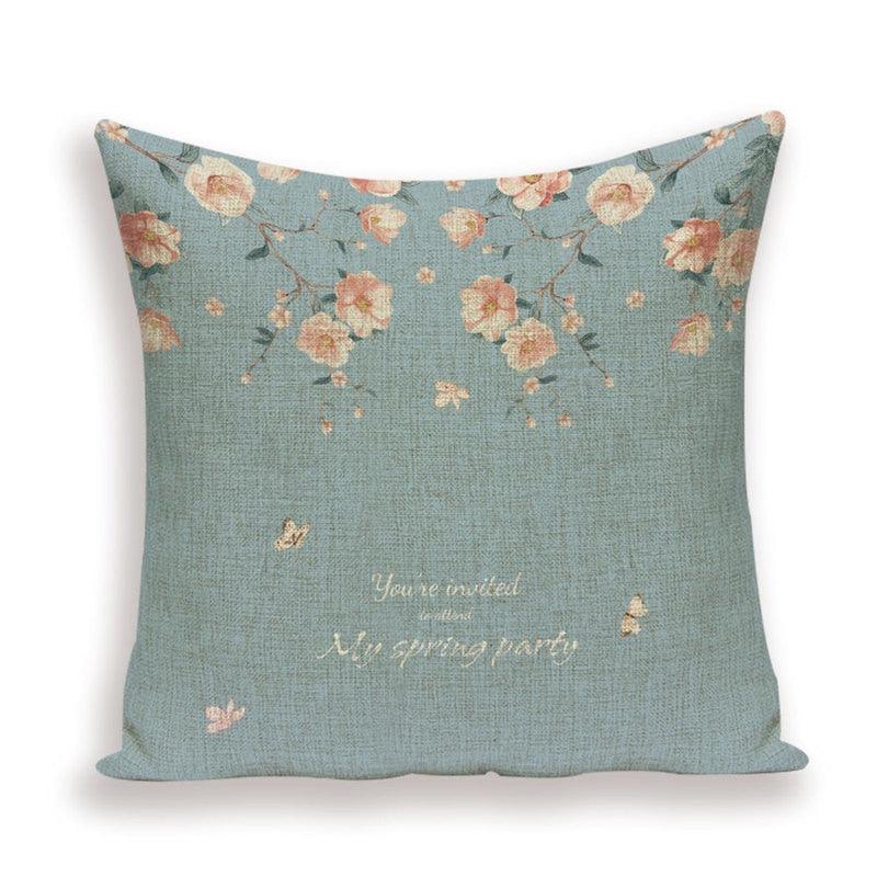 Decorative Plant Flower Throw Pillow Cover Soft Linen Cushion Cover For Living Room Couch Sofa Patio Outdoor Home Decor  Decorative Plant Flower Throw Pillow Covers For Couch Sofa Bed Modern Quality Design Cushion Cover 45x45cm