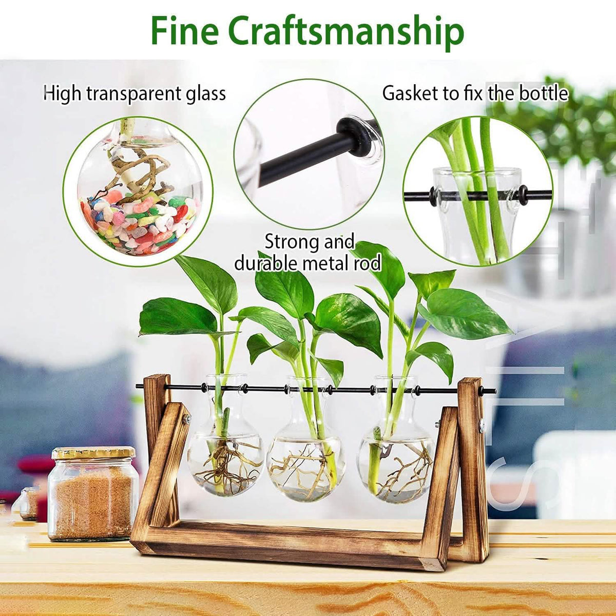 Desktop Glass Bulb Planter